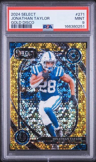 2024 PANINI SELECT #271 JONATHAN TAYLOR GOLD DISCO PSA 9 JR9272-34