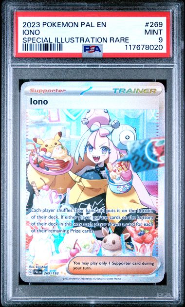 2023 POKEMON PAL EN-PALDEA EVOLVED #269 IONO SPECIAL ILLUSTRATION RARE PSA 9