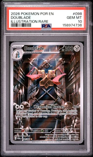2026 POKEMON POR EN-PERFECT ORDER #098 DOUBLADE ILLUSTRATION RARE PSA 10 SC1