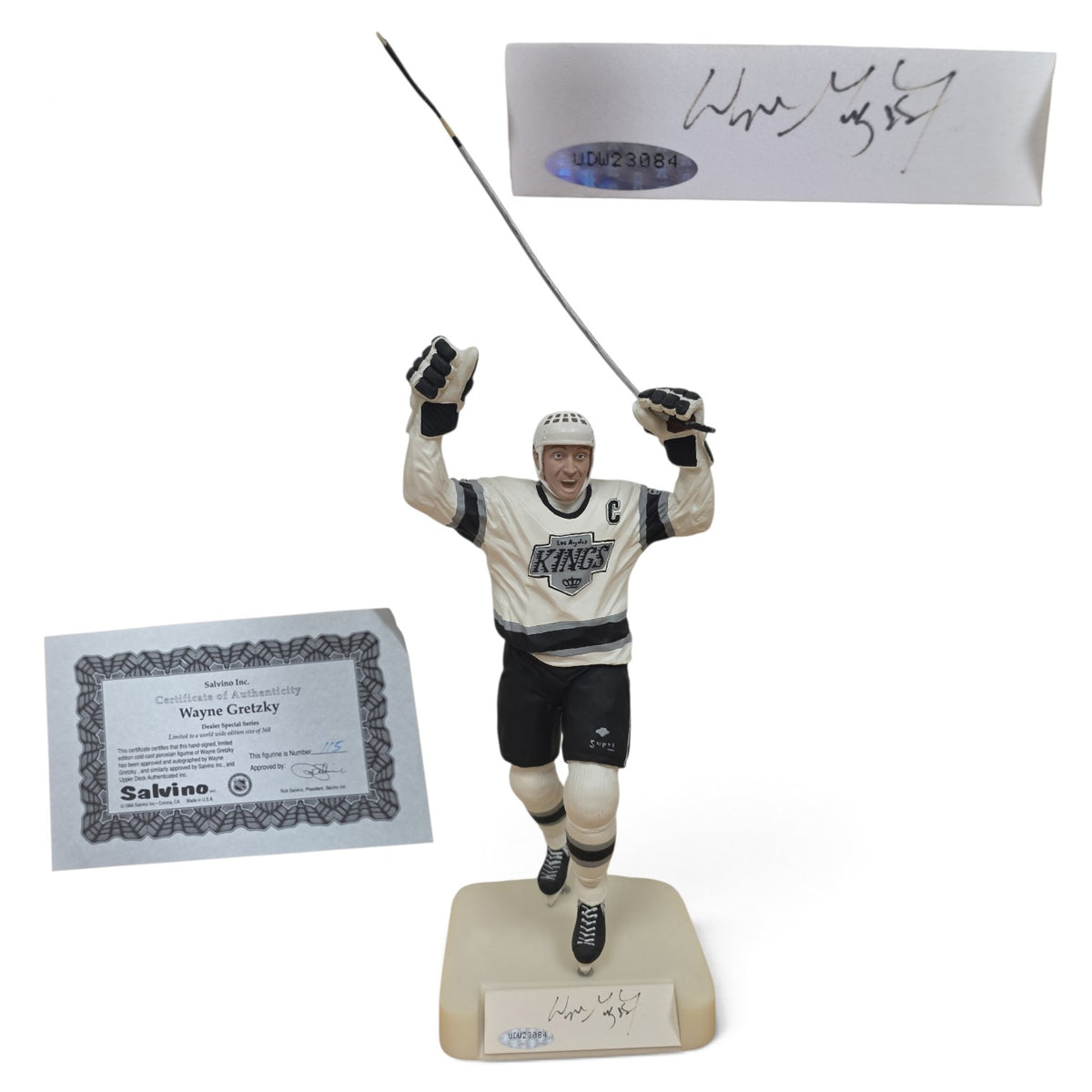Lake Country Cards Wayne Gretzky limited edition Los Angeles Kings hockey figurine with certificate of authenticity