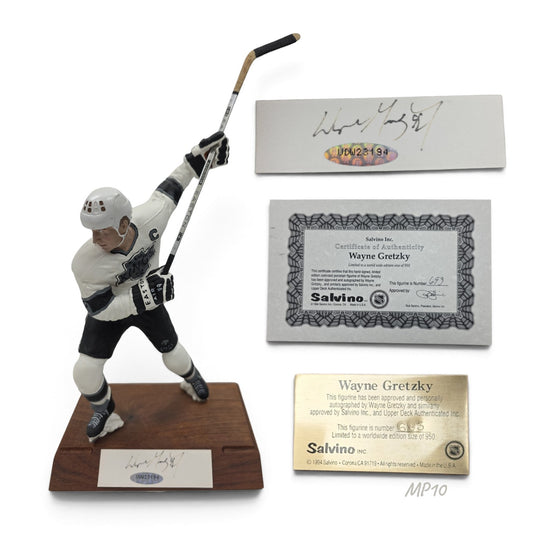 Lake Country Cards limited edition Wayne Gretzky porcelain figurine in LA Kings uniform with signed base and COA.