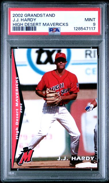 2002 GRANDSTAND HIGH DESERT MAVERICKS J.J. HARDY PSA 9