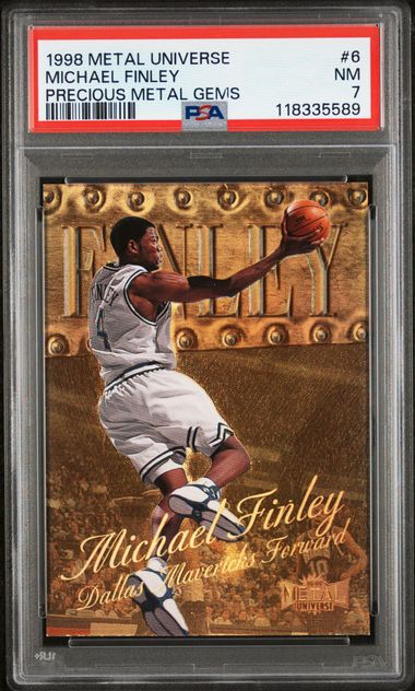1998 Metal Universe Michael Finley Precious Metal Gems 37/50 #6 PSA 7
