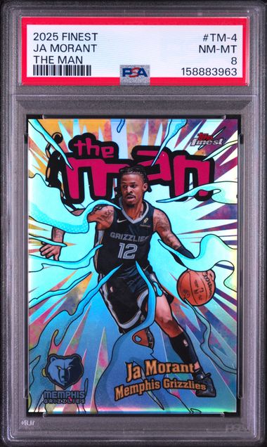 2025 TOPPS FINEST THE MAN #TM-4 JA MORANT PSA 8