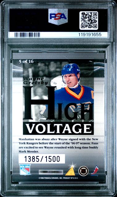 1996 Summit High Voltage Wayne Gretzky 1385/1500 #5 PSA 8