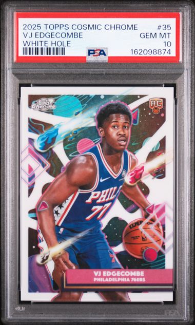 2025 Topps Cosmic Chrome VJ Edgecombe White Hole RC #35 PSA 10