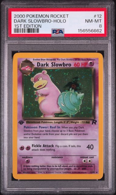 2000 POKEMON ROCKET #12 DARK SLOWBRO-HOLO 1ST EDITION PSA 8 SC1