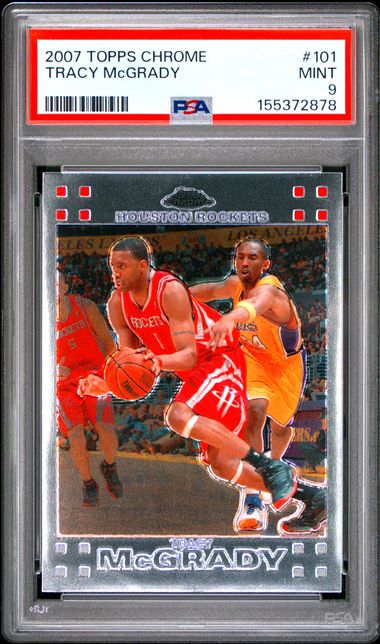 2007 TOPPS CHROME #101 TRACY McGRADY PSA 9