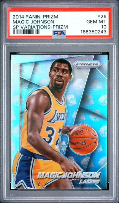 2014 PANINI PRIZM SP VARIATIONS #26 MAGIC JOHNSON SP VARIATIONS-PRIZM PSA 10 JR9272-90