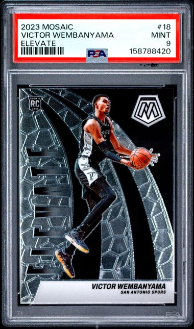 2023 PANINI MOSAIC ELEVATE #18 VICTOR WEMBANYAMA PSA 9 SC5