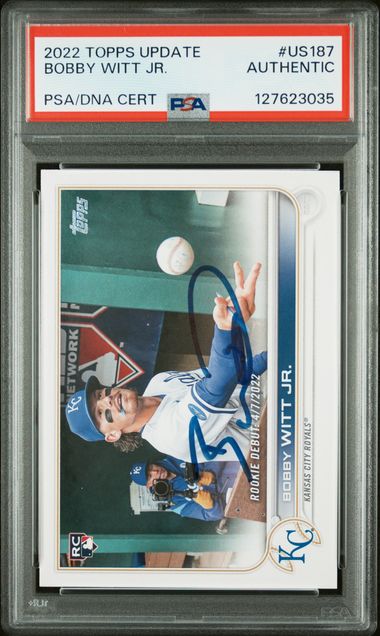 2022 TOPPS UPDATE #US187 BOBBY WITT JR. AUTHENTIC SC4