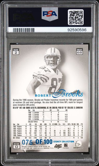 1997 FLAIR SHOWCASE LEGACY COLLECTION #68 ROBERT BROOKS LEGACY COLLECTION-ROW 2 PSA 7