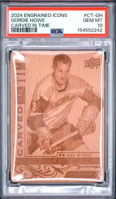 2024 UPPER DECK ENGRAINED ICONS CARVED IN TIME #CT-GH GORDIE HOWE PSA 10