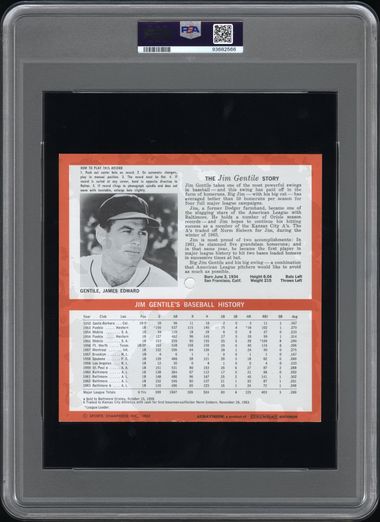 1964 AURAVISION RECORDS JIM GENTILE PSA 6