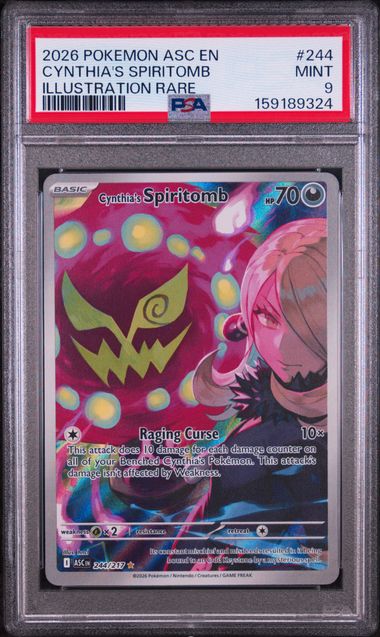 2026 POKEMON ASC EN-ASCENDED HEROES #244 CYNTHIA'S SPIRITOMB ILLUSTRATION RARE PSA 9 SC1