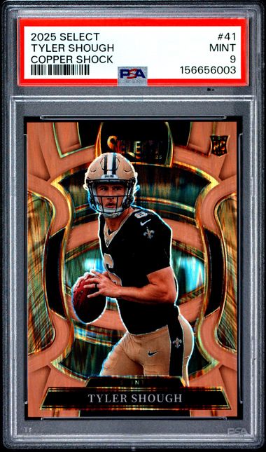 2025 PANINI SELECT #41 TYLER SHOUGH COPPER SHOCK PSA 9