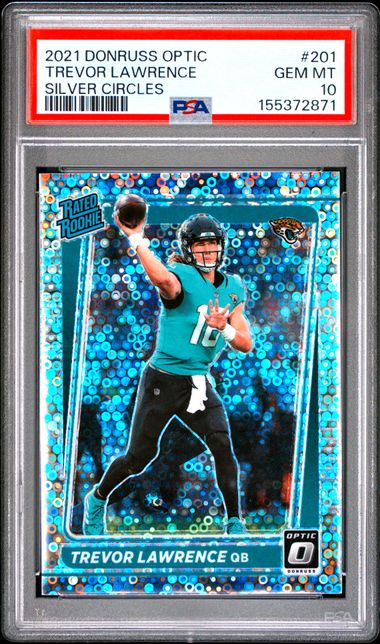 2021 PANINI DONRUSS OPTIC #201 TREVOR LAWRENCE SILVER CIRCLES PSA 10 SC2