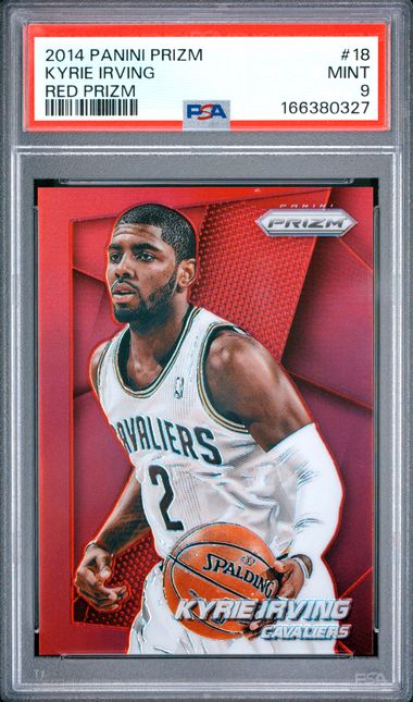 2014 PANINI PRIZM #18 KYRIE IRVING RED PRIZM PSA 9 JR9272-31