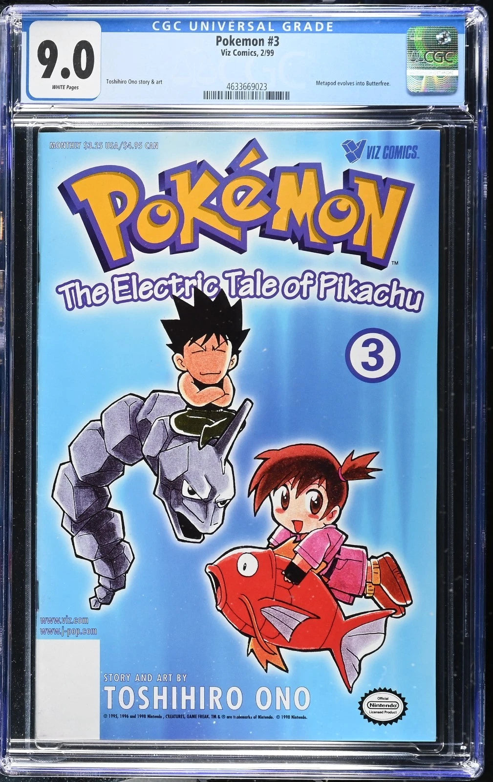 1999 Pokemon The Electric Tale of Pikachu #3 Comic CGC 9.0