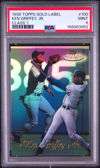 1998 TOPPS GOLD LABEL CLASS 1 #100 KEN GRIFFEY JR. PSA 9 SC4
