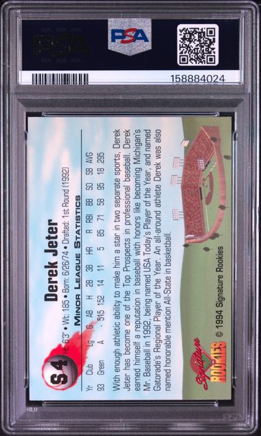 1994 SIGNATURE ROOKIES HOTTEST PROSPECTS #S4 DEREK JETER HOTTEST PROSPECTS