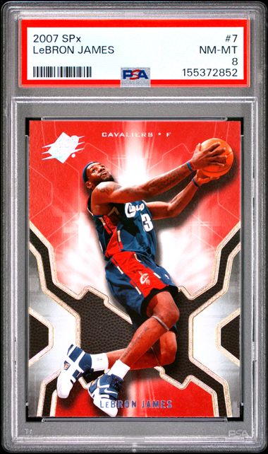 2007 SPX #7 LeBRON JAMES PSA 8 SC5