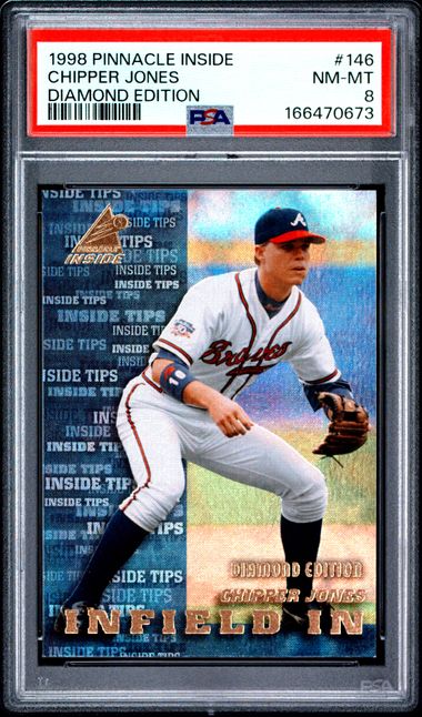 1998 PINNACLE INSIDE #146 CHIPPER JONES DIAMOND EDITION PSA 8
