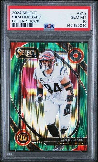 2024 PANINI SELECT #292 SAM HUBBARD GREEN SHOCK PSA 10 SC2