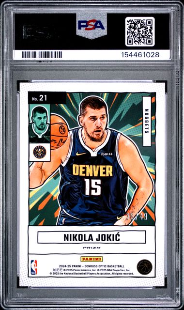 2024 PANINI DONRUSS OPTIC NET MARVELS #21 NIKOLA JOKIC NET MARVELS-BLUE PSA 9