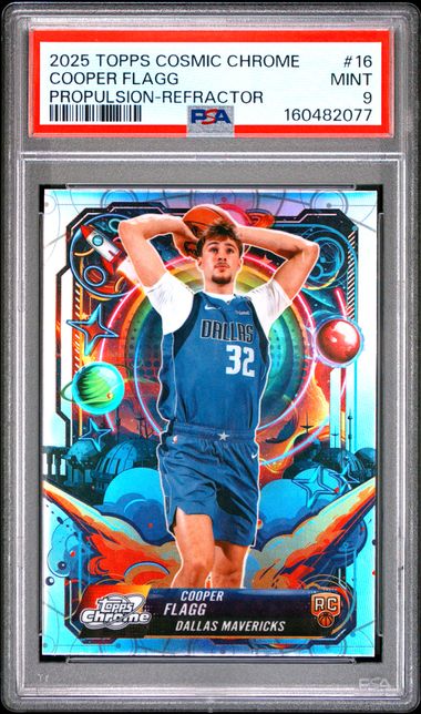 2025 Topps Cosmic Chrome Cooper Flagg Propulsion Refractor RC #16 PSA 9