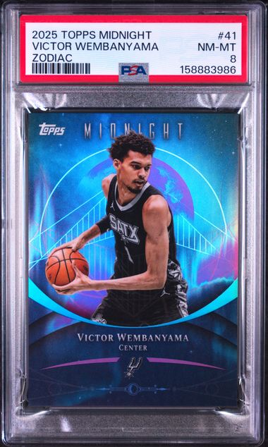 2025 TOPPS MIDNIGHT #41 VICTOR WEMBANYAMA ZODIAC PSA 8