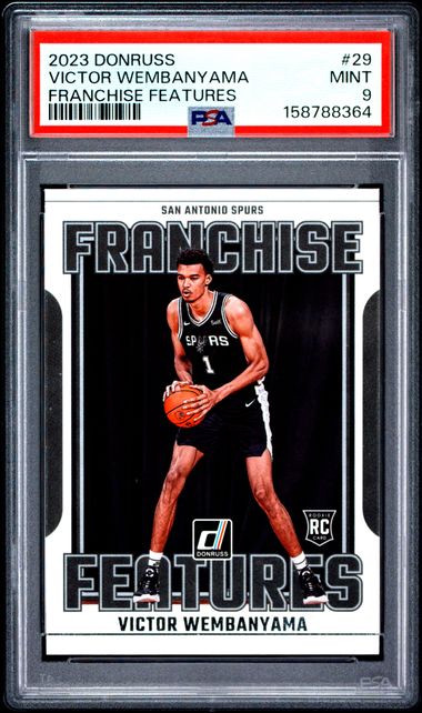 2023 PANINI DONRUSS FRANCHISE FEATURES #29 VICTOR WEMBANYAMA PSA 9 SC5