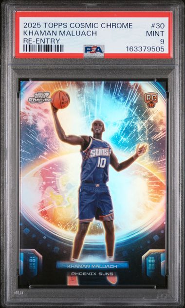 2025 TOPPS COSMIC CHROME RE-ENTRY #30 KHAMAN MALUACH PSA 9