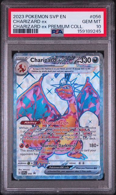2023 POKEMON SVP EN-SV BLACK STAR PROMO #056 CHARIZARD ex CHARIZARD ex PREMIUM COLL. PSA 10 SC1