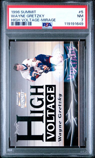 1996 SUMMIT HIGH VOLTAGE #5 WAYNE GRETZKY HIGH VOLTAGE-MIRAGE PSA 7