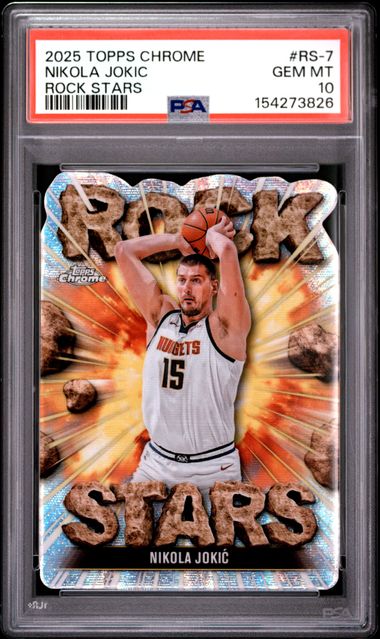 2025 TOPPS CHROME ROCK STARS #RS-7 NIKOLA JOKIC PSA 10 SC5