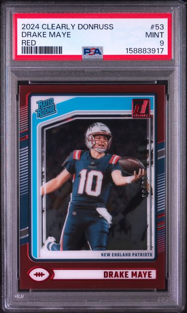 2024 PANINI CLEARLY DONRUSS #53 DRAKE MAYE RED PSA 9
