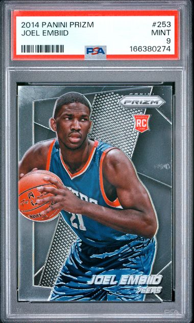 2014 PANINI PRIZM #253 JOEL EMBIID PSA 9 Jr9272-108