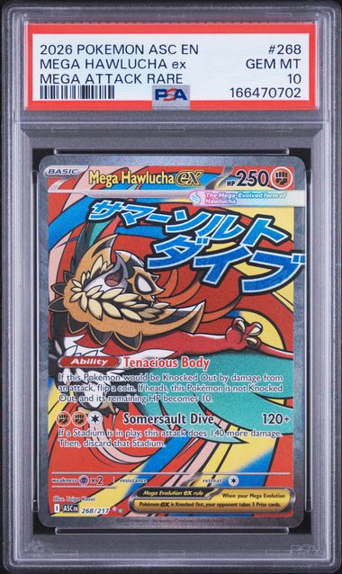 2026 POKEMON ASC EN-ASCENDED HEROES #268 MEGA HAWLUCHA ex MEGA ATTACK RARE