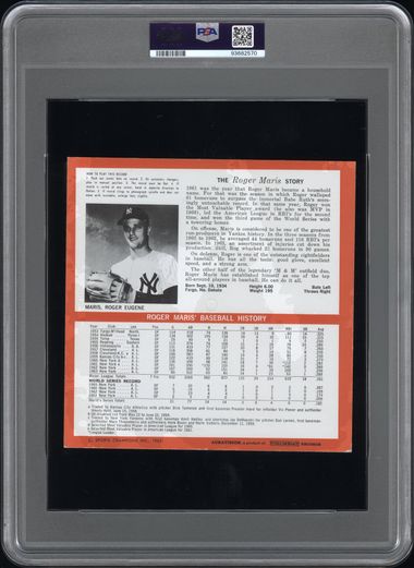 1964 AURAVISION RECORDS ROGER MARIS RECORDS PSA 4